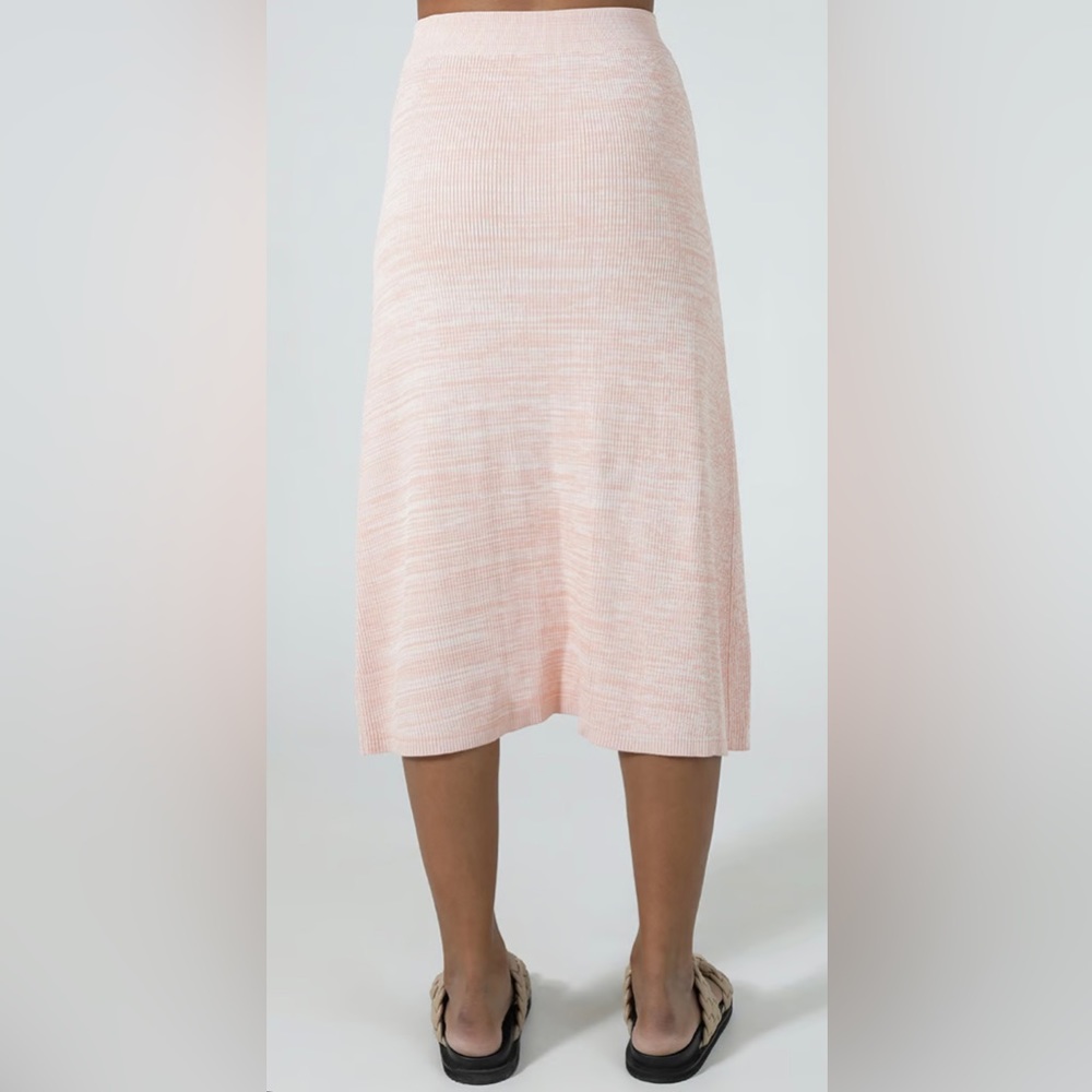 NWT Ena Pelly Sloan Knit Midi Skirt in Peach Melange, size 6 - Picture 3 of 10